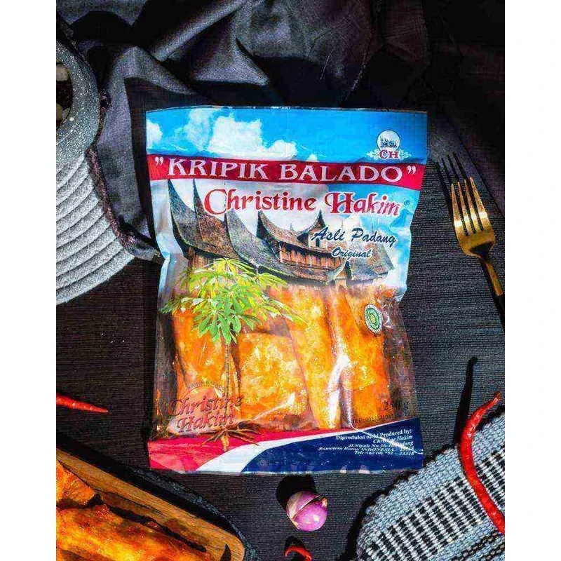 Kripik Balado Panjang Kemasan Biru 250gr - CHRISTINE HAKIM -