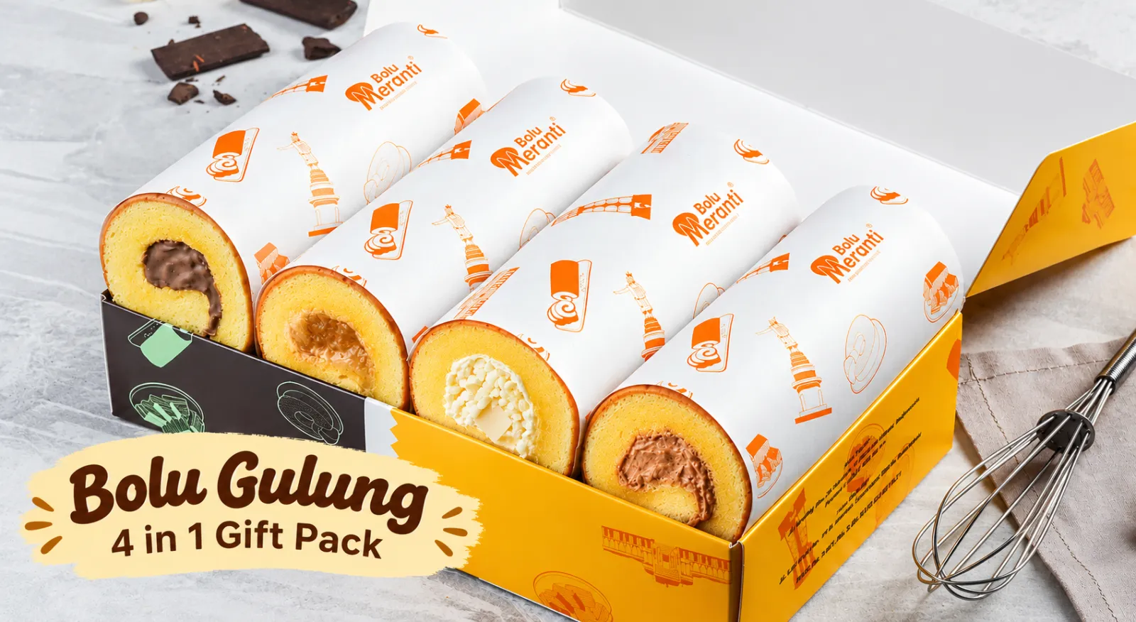 Bolu Gulung 4 in 1 Gift Pack - MERANTI -