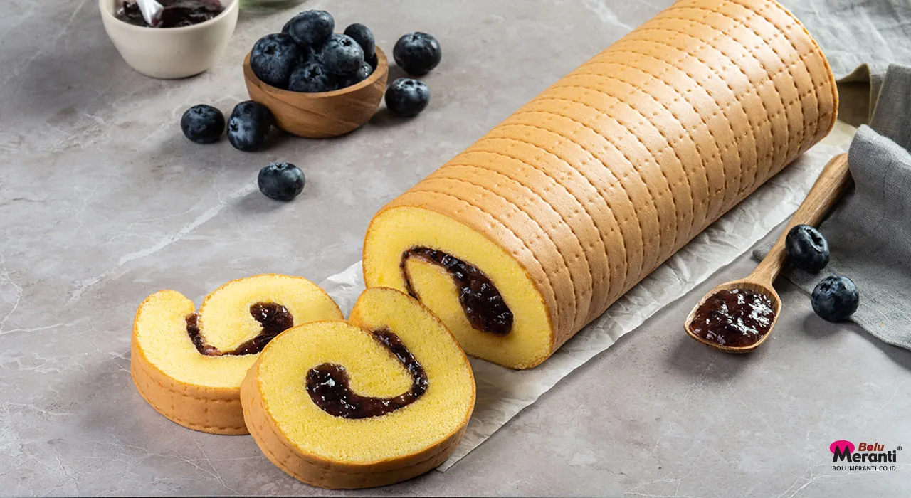 Bolu Gulung Standard Rasa Blueberry - MERANTI -