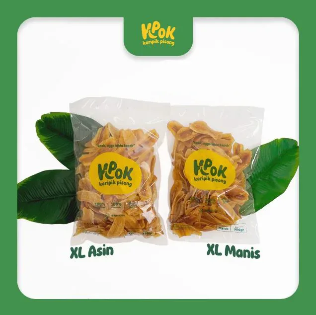 Bundling Keripik Pisang XL Asin 350gr + XL Manis 350gr - KPOK -