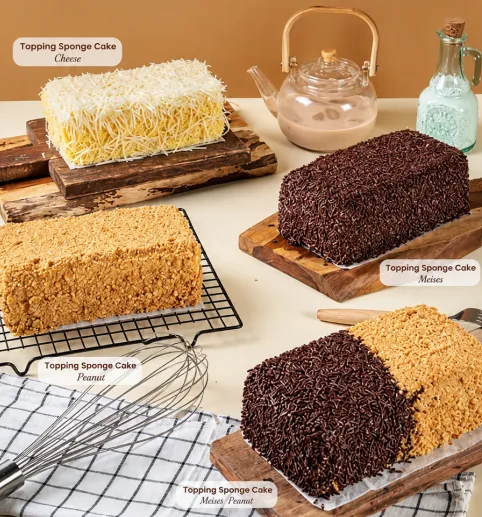 Sponge Cake Topping Peanut - SPONJI -