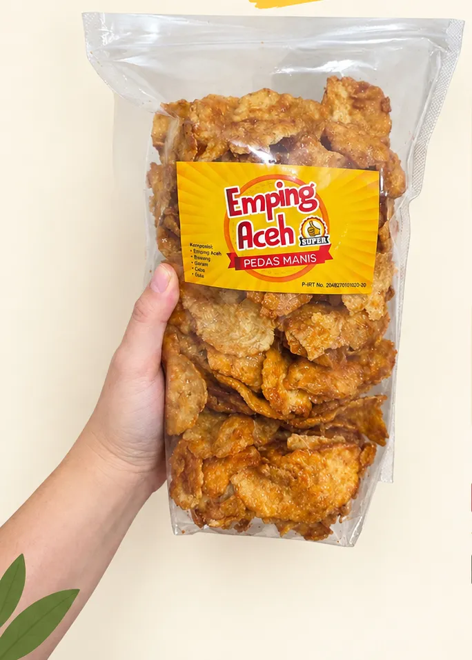 Emping Aceh Pedas Manis (500gr) - EMPING ACEH -