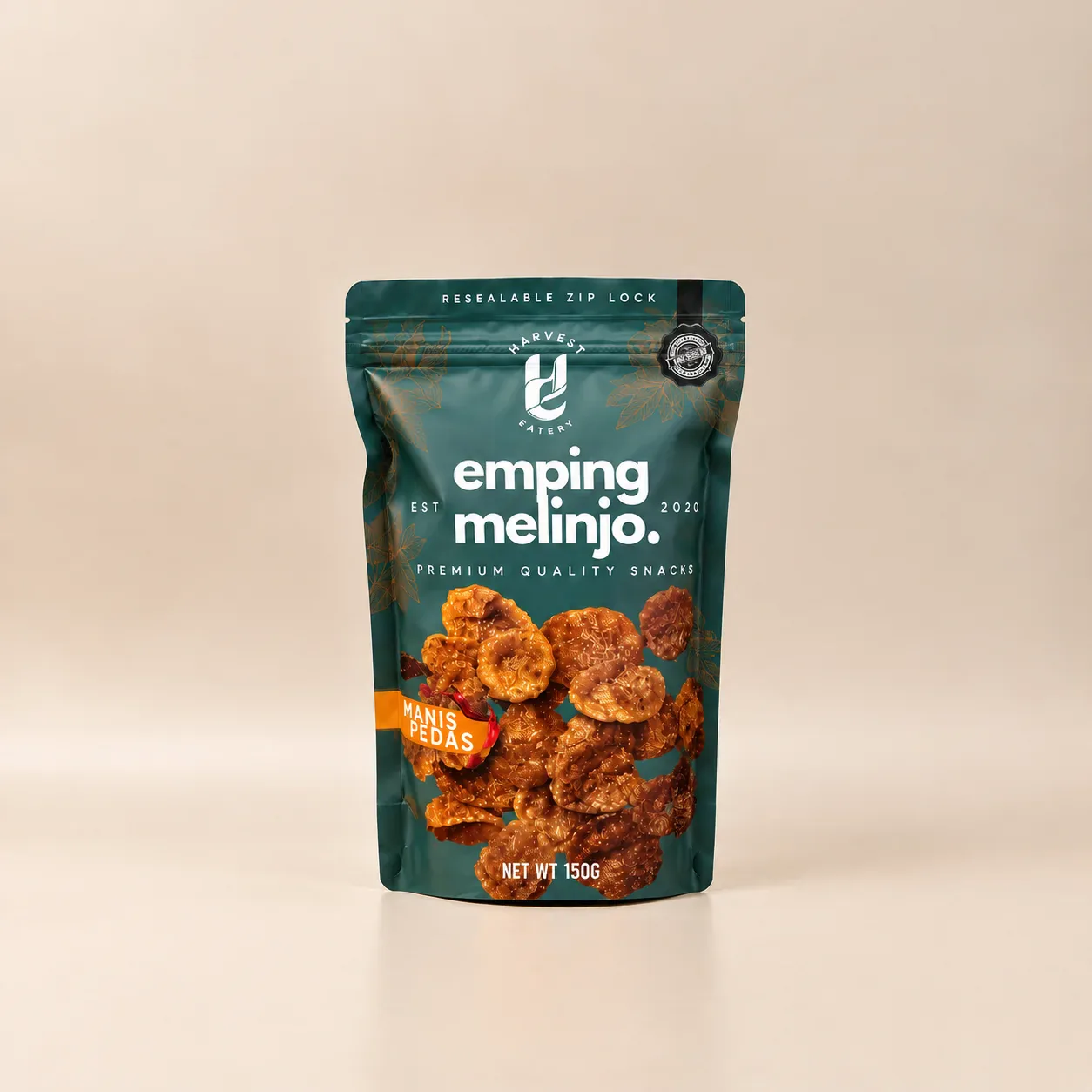 Emping Melinjo Manis Pedas 150gr - HARVEST EATERY -