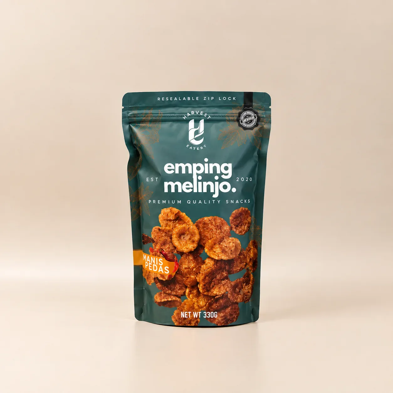 Emping Melinjo Manis Pedas 330gr - HARVEST EATERY -