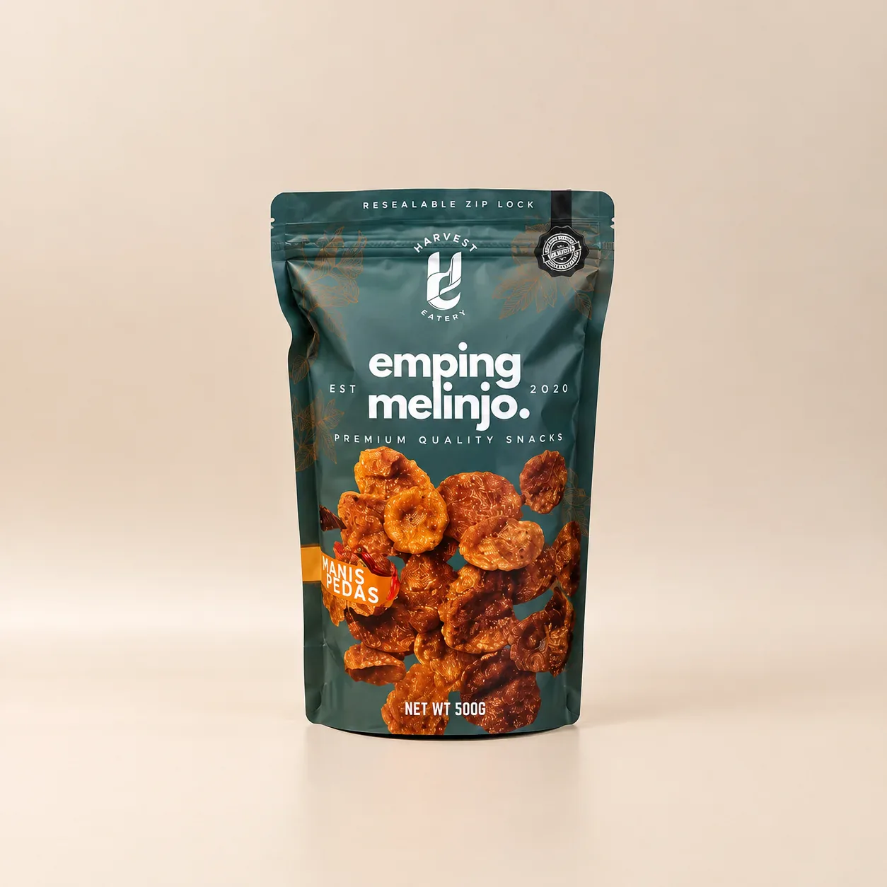 Emping Melinjo Manis Pedas 500gr - HARVEST EATERY -