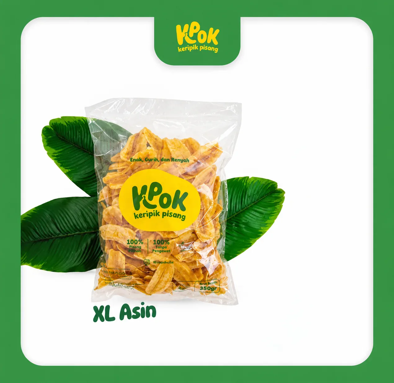 Keripik Pisang XL Asin 350gr - KPOK -