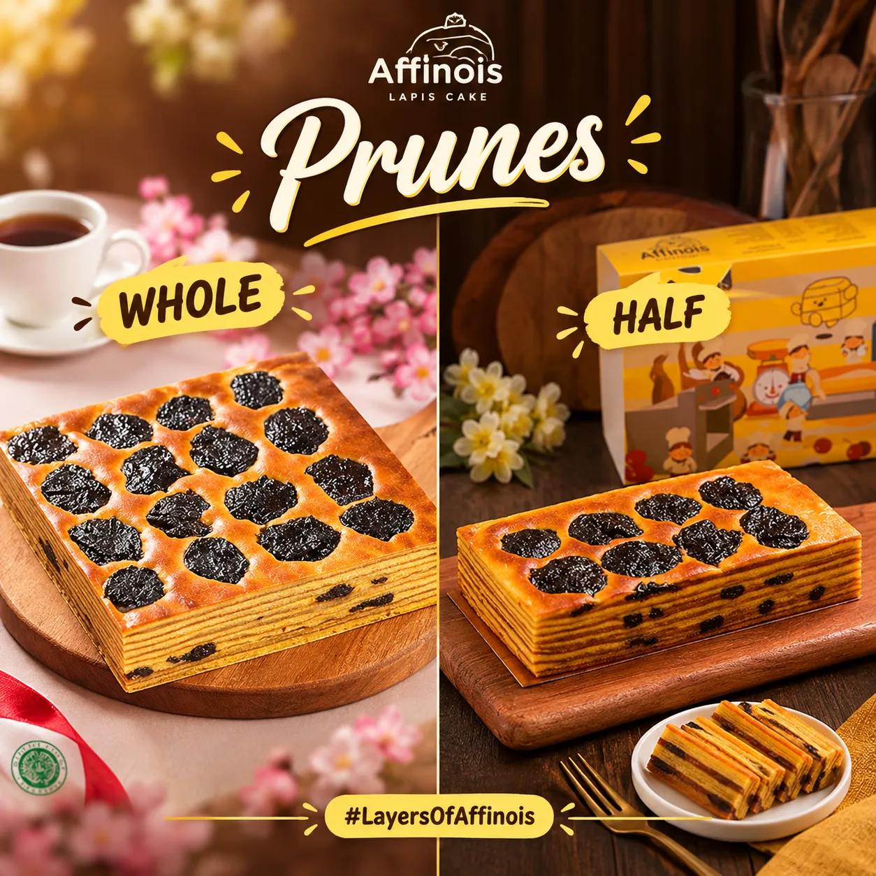 Prunes Lapis Legit Whole (20cm x 20cm) - AFFINOIS -