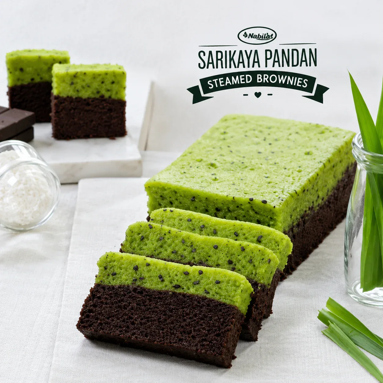 Brownies Sarikaya Pandan - AMANDA -
