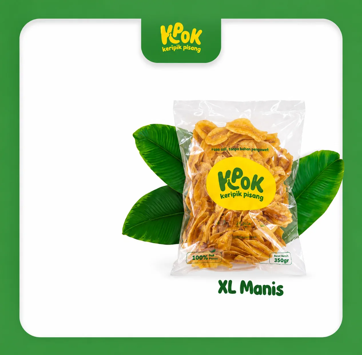Keripik Pisang XL Manis 350gr - KPOK -
